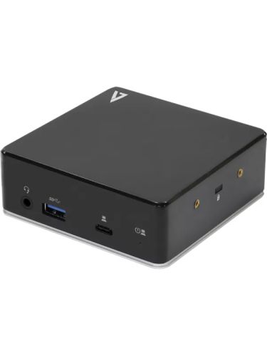 Achat V7 Station d’accueil USB-C universelle avec double port HDMI, ensemble prises audio 3,5 mm, Gigabit Ethernet, 3 ports USB 3.1 et puissance en sortie 85 W - 0662919106954