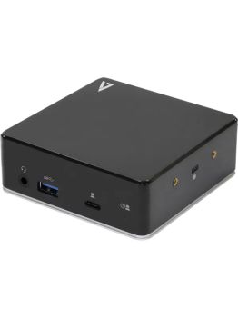 Achat V7 Station d’accueil USB-C universelle avec double port HDMI, ensemble prises audio 3,5 mm, Gigabit Ethernet, 3 ports USB 3.1 et puissance en sortie 85 W au meilleur prix