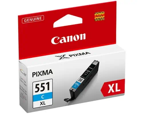 Canon CLI-551XL C w/sec cartouche d'encre 1 pièce(s) Original Rendement élevé (XL) Photo cyan - Cartouches d'encre - visuel 1