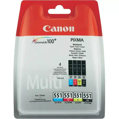 CLI-551 C/M/Y/BK w/sec - Canon - Cartouches d'encre - visuel 1