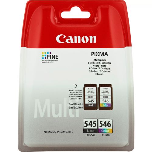 Vente Canon Multipack de cartouches d'encre PG-545/CL-546 BK/C/M/Y au meilleur prix