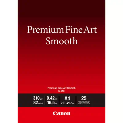 Canon Papier A4 beaux-arts lisse Premium FA-SM1 - 25 - Cartouches d'encre - visuel 1