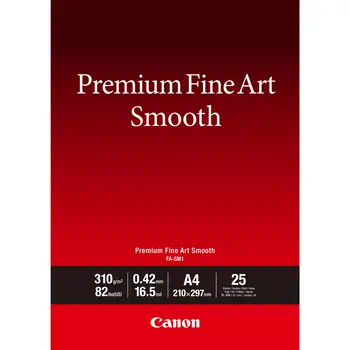 Garantie Canon Papier A4 beaux-arts lisse Premium FA-SM1 - 25