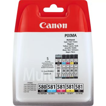 Achat Canon Multipack de cartouches d'encre pigmentée PGI-580BK/CLI-581 BK/C/M/Y au meilleur prix