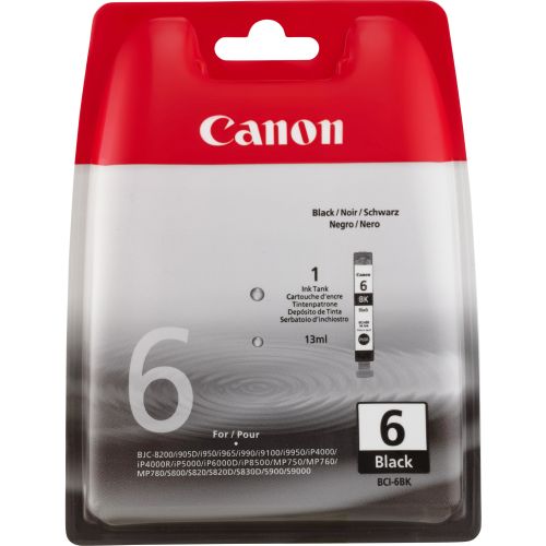 Achat CANON BCI-6B cartouche dencre noir capacite standard 13ml et autres produits de la marque Canon