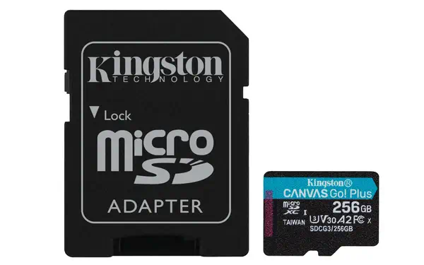 Carte microSDXC Canvas Go Plus 170R A2 U3 V30 de 256 Go + ADP - Kingston - Carte Mémoire - visuel 1