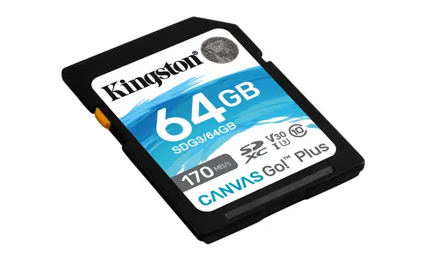Carte SDXC Canvas Go Plus 170R C10 UHS-I Kingston - visuel 1 - hello RSE - Vitesses inédites