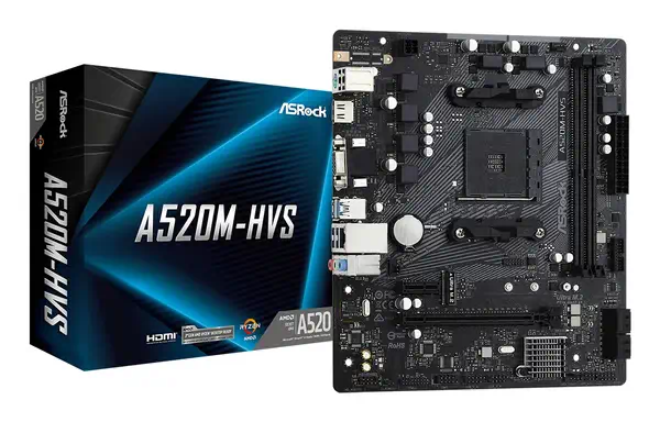 Asrock A520M-HVS AMD A520 Emplacement AM4 micro ATX - Carte mère - visuel 6