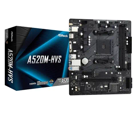 Asrock A520M-HVS AMD A520 Emplacement AM4 micro ATX - Carte mère - visuel 1