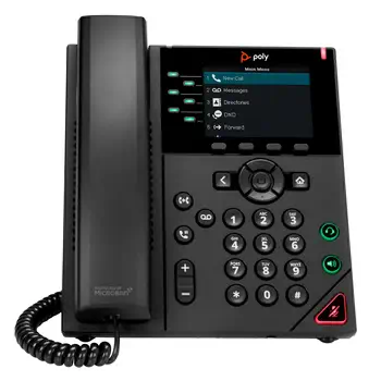 Téléphone IP Poly VVX 350 à 6 lignes et compatible PoE meilleur prix