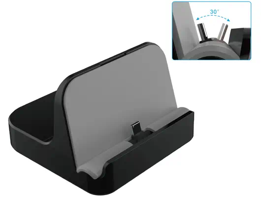 SUPPORT DE CHARGE ET SYNCHRONISATION POUR SMARTPHONE ET TABLETTE EN USB-C - DLH - Accessoires Tablette - visuel 1