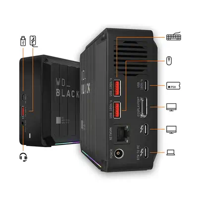 Western Digital D50 Avec fil Thunderbolt 3 Noir - Station d'accueil pour portable - visuel 2