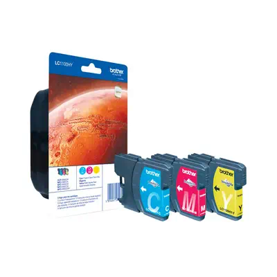 Brother LC1100HYRBWBP cartouche d'encre 3 pièce(s) Original Cyan, Magenta, Jaune - Cartouches d'encre - visuel 1