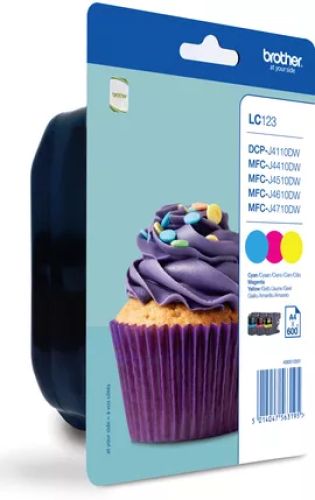 Achat BROTHER LC-123 cartouche dencre cyan, magenta et jaune - 5014047563195