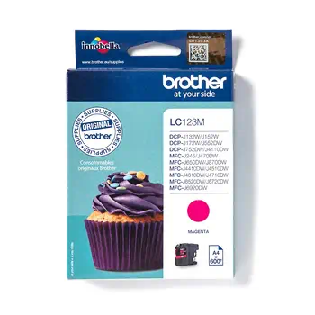 Achat responsable LC123M - Cartouche d'encre Brother originale – Magenta