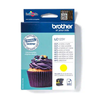 LC123Y - Cartouche d'encre Brother originale – Jaune - Cartouches d'encre - visuel 1