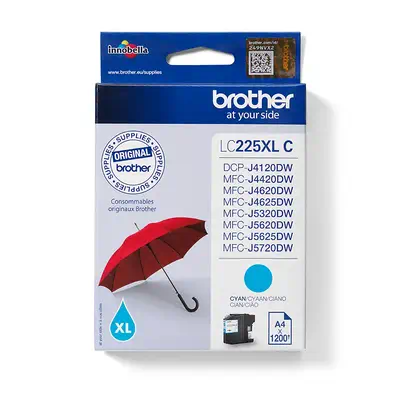 LC225XLC - Cartouche d'encre Brother originale - Cyan - Cartouches d'encre - visuel 1