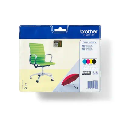 Brother LC-229XLVALBP cartouche d'encre 4 pièce(s) Original Noir, Cyan, Magenta, Jaune - Cartouches d'encre - visuel 1