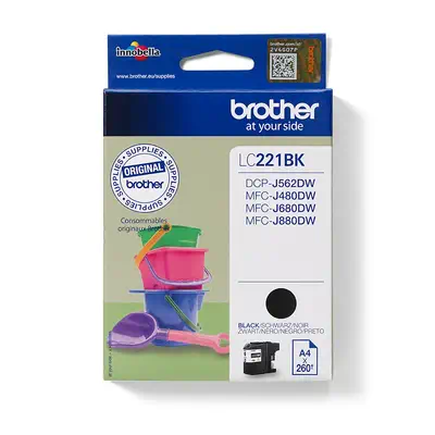 Brother LC221BK cartouche d'encre 1 pièce(s) Original Noir - Cartouches d'encre - visuel 1