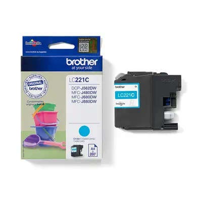 Brother LC221C cartouche d'encre 1 pièce(s) Original Cyan Brother - visuel 1 - hello RSE - Obtenez des performances d'impression optimales