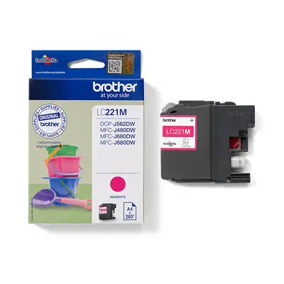 Brother LC221M cartouche d'encre 1 pièce(s) Original Magenta Brother - visuel 1 - hello RSE - Obtenez des performances d'impression optimales