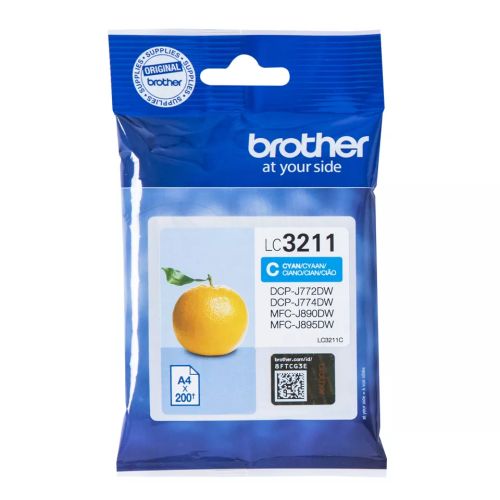 Achat BROTHER LC3211C Cyan ink cartridge with a capacity of 200 - 4977766775755