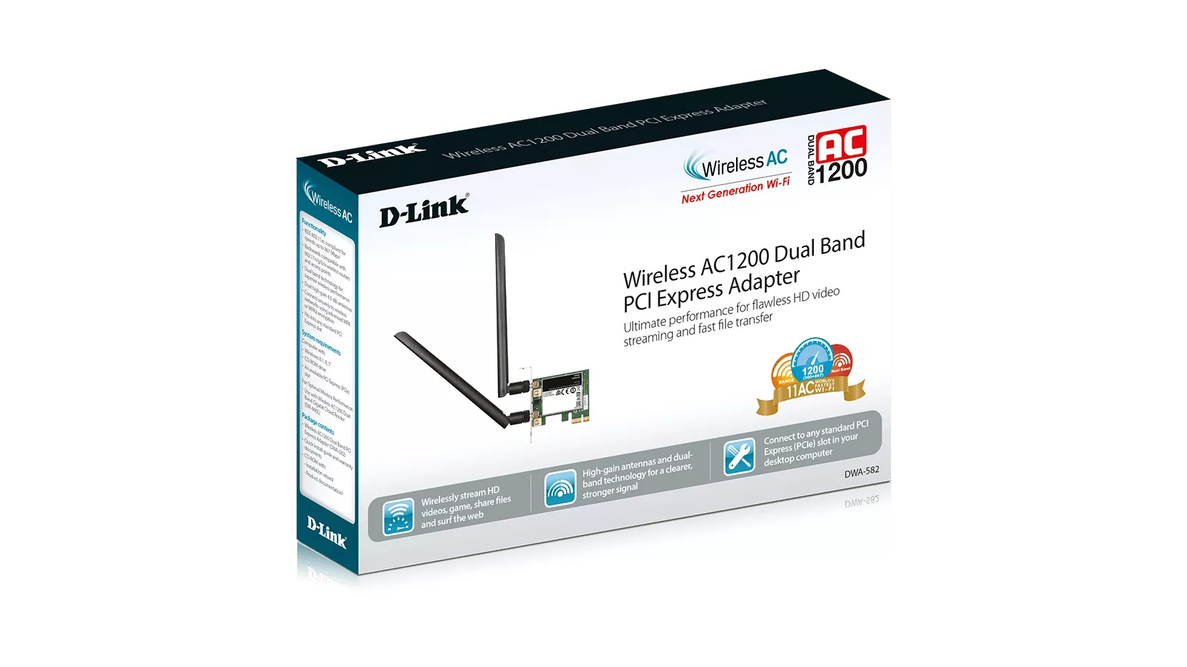 Achat D-LINK AC1200 Dualband PCIe Adapter sur hello RSE - visuel 3