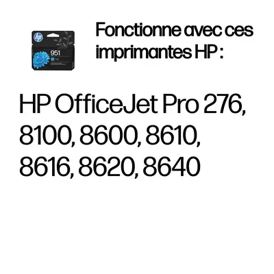 Cartouche authentique d'encre cyan HP 951 - Toner - visuel 2