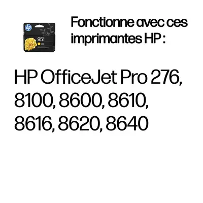 Cartouche authentique d'encre jaune HP 951 - Toner - visuel 2