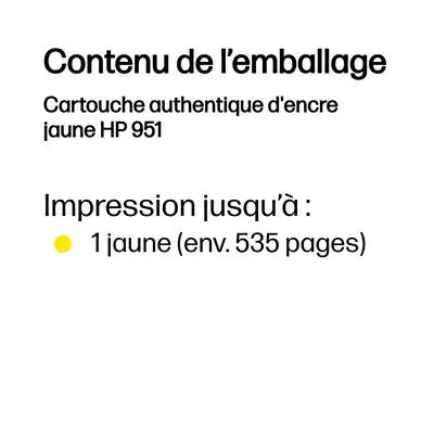 Cartouche authentique d'encre jaune HP 951 - Toner - visuel 3
