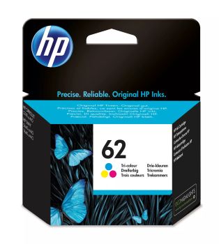 Revendeur officiel HP 62 original Tri-color Ink cartridge C2P06AE 301 Blister