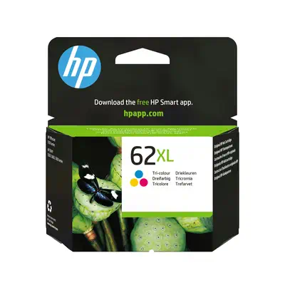 62XL cartouche d'encre trois couleurs grande capacité authentique - HP - Toner - visuel 1