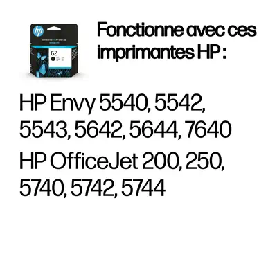 HP 62 cartouche d'encre noire authentique - Cartouches d'encre - visuel 4