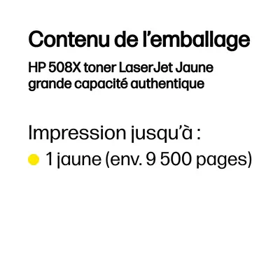 508X toner LaserJet Jaune grande capacité authentique - HP - Toner - visuel 4