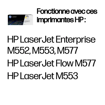 508X toner LaserJet Jaune grande capacité authentique - HP - Toner - visuel 3