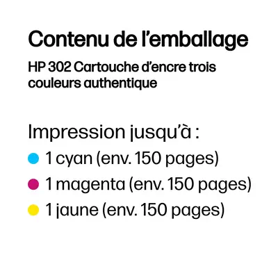 HP 302 Cartouche d’encre trois couleurs authentique - Cartouches d'encre - visuel 10
