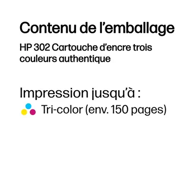 HP 302 Cartouche d’encre trois couleurs authentique - Cartouches d'encre - visuel 3