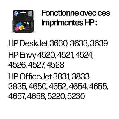 302XL Cartouche d’encre trois couleurs grande capacité authentique - HP - Cartouches d'encre - visuel 2