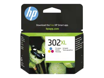 HP 302XL original Tri-color Ink cartridge F6U67AE 301 Blister meilleur prix