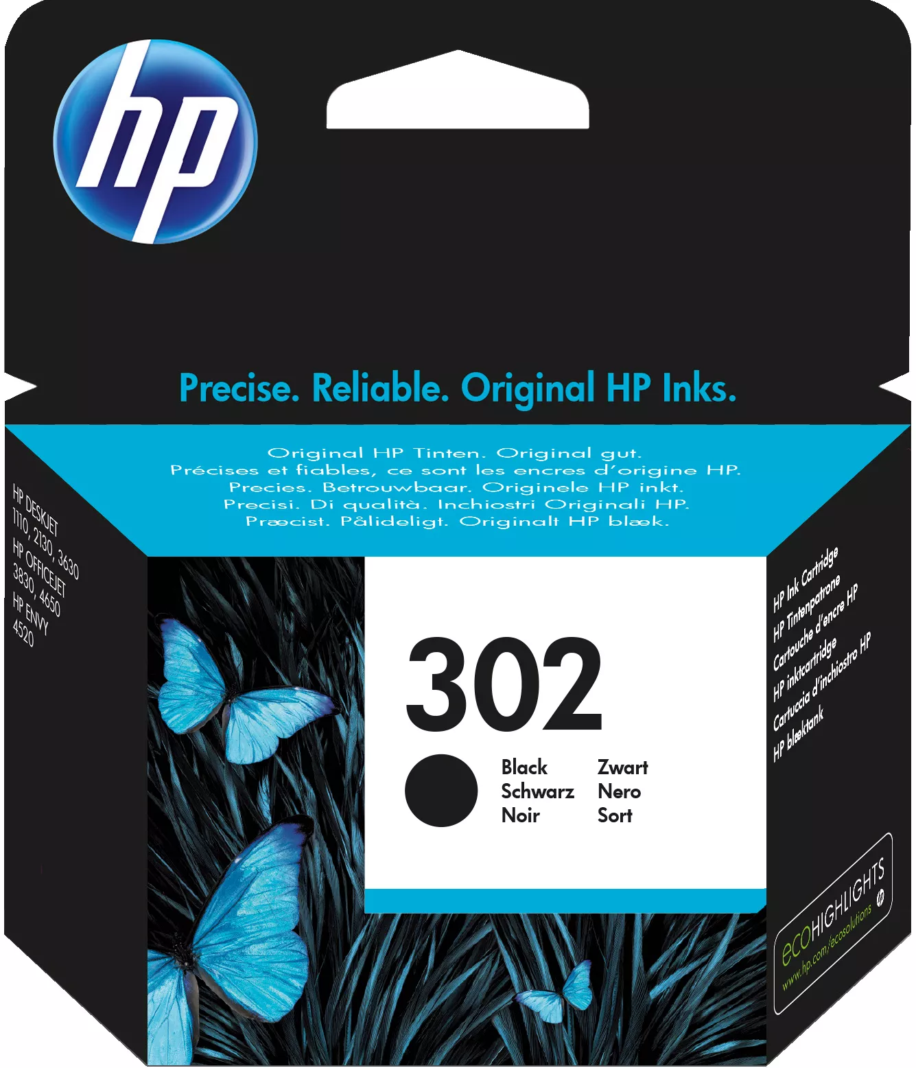 HP - HP 302 Pack de 2 Cartouches d'Encre Noire et Trois Couleurs  Authentiques (X