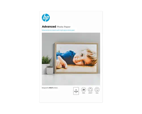 Papier photo HP Advanced, brillant, 250 g/m2, A3 (297 x 420 mm), 20 feuilles - visuel 1