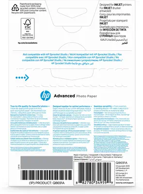 HP original Q8691A Advanced glossy photo paper Ink - Papier - visuel 2