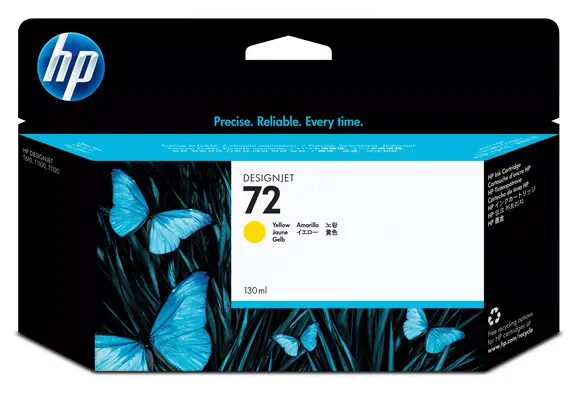 HP 72 cartouche d'encre DesignJet jaune, 130 ml - Autres consommables - visuel 1