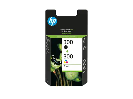 300 pack de 2 cartouches d'encre noir/trois couleurs authentiques - HP - Toner - visuel 2