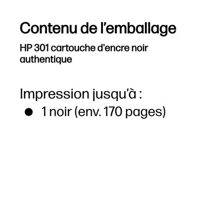 HP 301 cartouche d'encre noir authentique - Cartouches d'encre - visuel 3