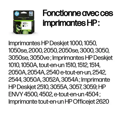 301XL cartouche d'encre noir grande capacité authentique - HP - Cartouches d'encre - visuel 2