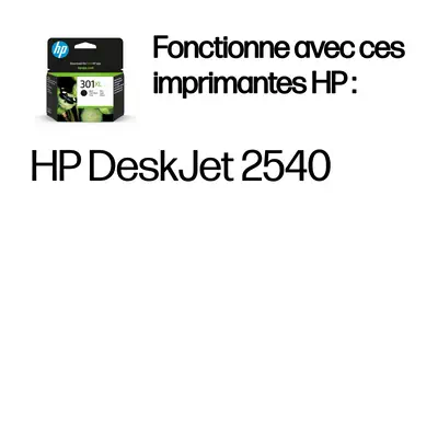 301XL cartouche d'encre noir grande capacité authentique - HP - Toner - visuel 1