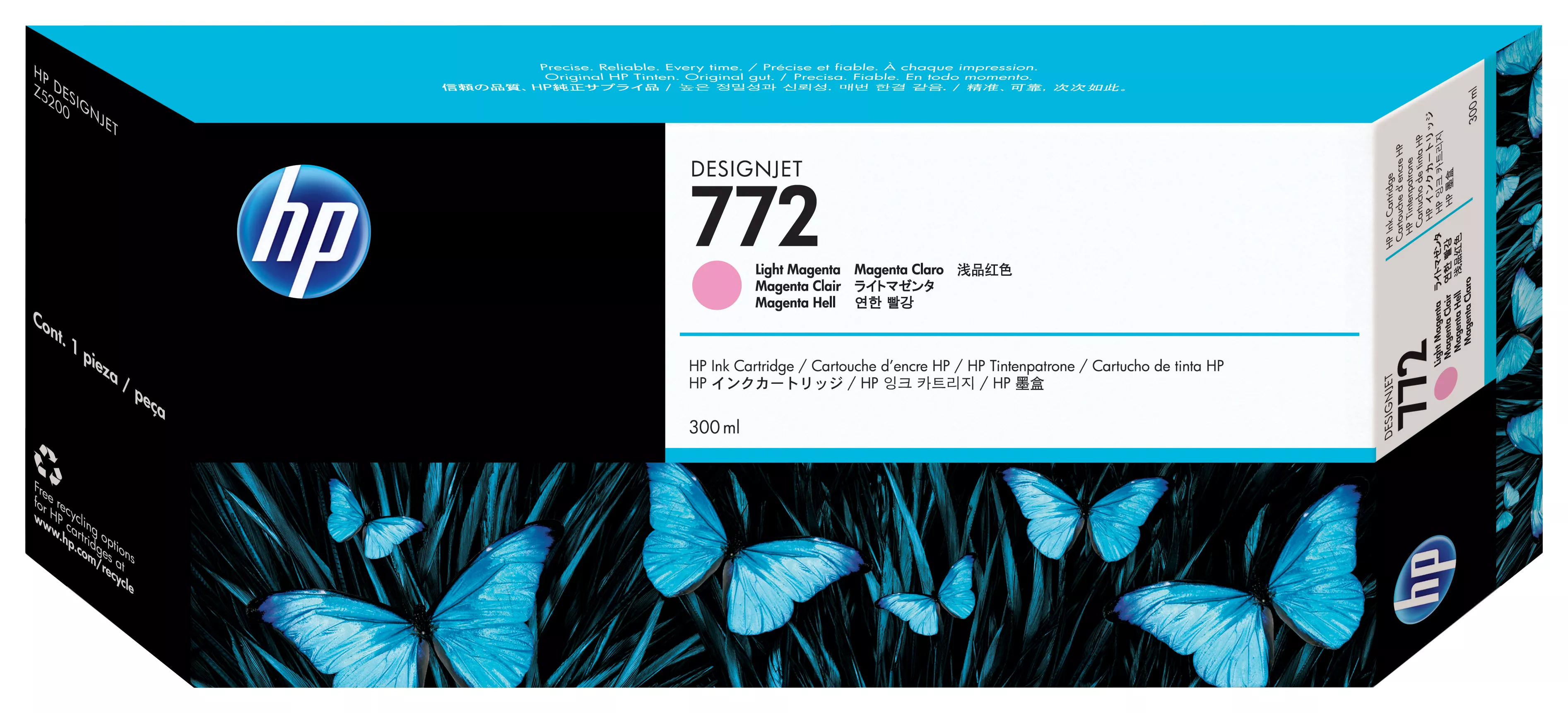 Revendeur officiel HP 772 original Ink cartridge CN631A light magenta standard