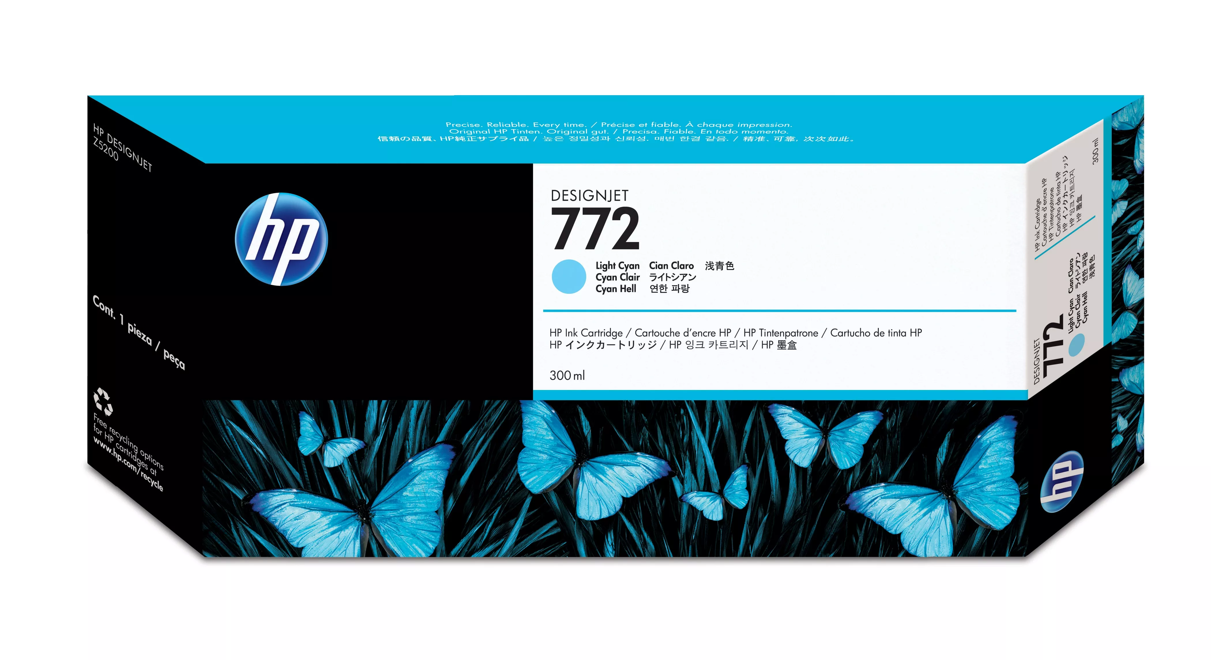 Revendeur officiel HP 772 original Ink cartridge CN632A light cyan standard