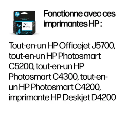 HP 350 cartouche d'encre noir authentique - Toner - visuel 2